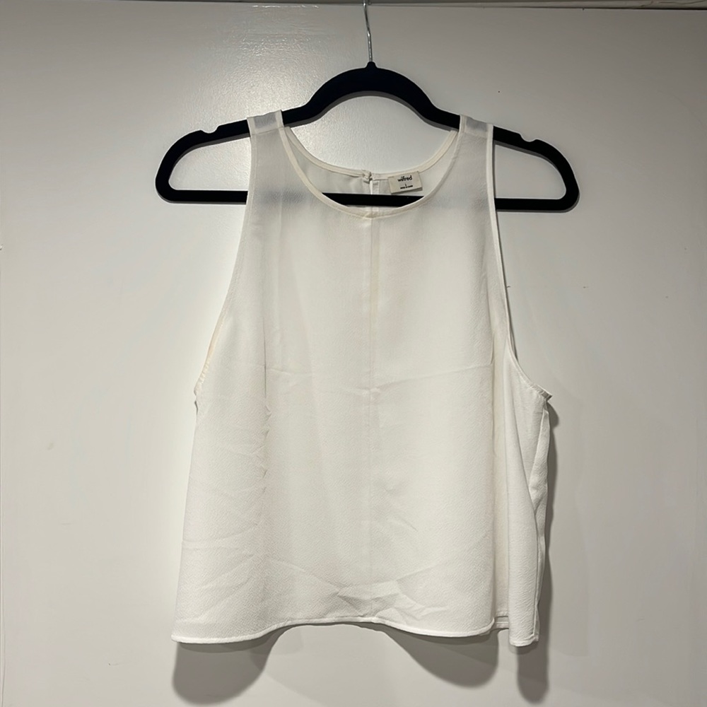 **TWO FOR $30** Wilfred sleeveless a-line white blouse